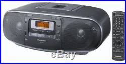 Panasonic RX-D55AEG-K Portable Stereo CD Player, MP3 Cassette playback Record USB