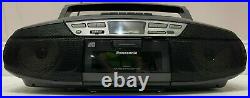 Panasonic RX-DS17 Portable CD Cassette Radio Boombox with Remote Control