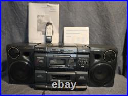 Panasonic RX-DS750 boombox radio With REMOTE AM/FM CD 3 disc TESTED & WORKS