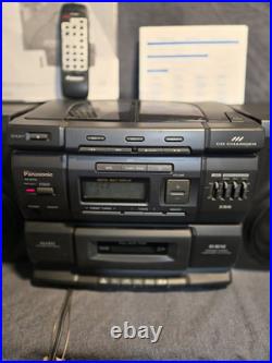 Panasonic RX-DS750 boombox radio With REMOTE AM/FM CD 3 disc TESTED & WORKS