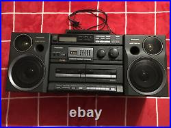 Panasonic RX-DT-680 FM Radio Boom Box / CD Player Working + Bonus Speaker Wire