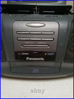 Panasonic RX-DT07 Boom Box Portable CD Player Twin Cassette / Radio Stereo