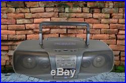 Panasonic RX-DT07 Boom Box Portable CD Player Twin Cassette With Remote