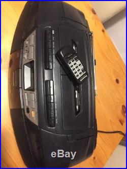 Panasonic RX-DT37 Boombox/portable twin cassette/cd player/radio & Remote