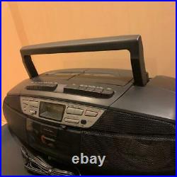 Panasonic RX-DT37 Portable Stereo CD Radio Cassette Player Black W48cm H15.6cm