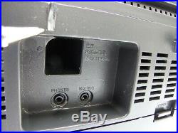 Panasonic RX-DT401 Retro Portable Boombox XBS MASH Double Tape Radio CD Player