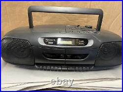 Panasonic RX-DT401 Retro Portable Boombox XBS With Twin Tape, Radio + CD Player