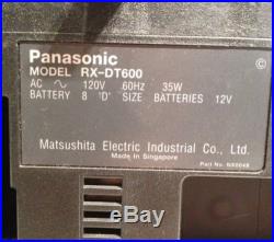 Panasonic RX-DT600 Boom Box Dual Cassette CD Player AM/FM Radio Portable Stereo