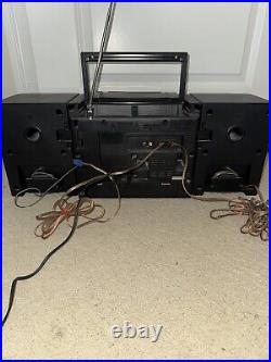 Panasonic RX-DT610 Portable Dual Tape Deck & CD System Detachable Speakers 1993