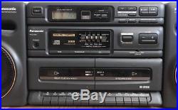 Panasonic RX-DT650 Boom Box Dual Cassette Player CD AM/FM Portable Stereo