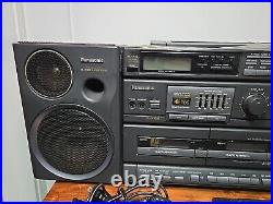 Panasonic RX-DT680 4spkr 4 amp Portable Boombox Radio CD & Dual Cassette Decks