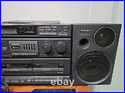 Panasonic RX-DT680 4spkr 4 amp Portable Boombox Radio CD & Dual Cassette Decks