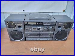 Panasonic RX-DT680 Portable Boombox Radio CD Cassette System, Plays Music