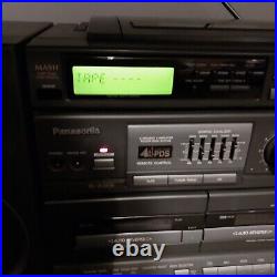 Panasonic RX-DT680 Portable Boombox Radio CD Cassette System Tested READ