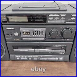 Panasonic RX-DT680 Portable Boombox Radio CD Cassette System Tested READ