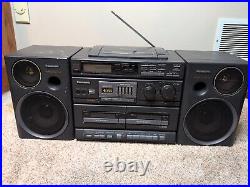 Panasonic RX-DT680 Portable Boombox Radio CD Cassette Tape Stereo System Works