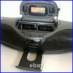 Panasonic RX-DT75 Cobra Top Boombox Portable Stereo CD Double Cassette Player