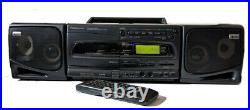 Panasonic RX-E300 Portable Boombox Stereo CD Cassette Player radio + Remote