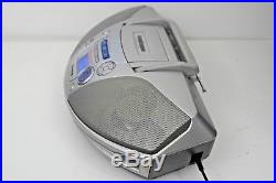 Panasonic RX-ES25 Cassette, CD player, Radio Boombox Portable Stereo. Silver