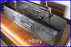 Panasonic RX-FD75 Stereo Boombox Dual Cassette Recorder CD Power Cord Vintage