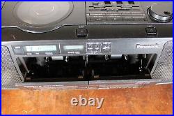 Panasonic RX-FD75 Stereo Boombox Dual Cassette Recorder CD Power Cord Vintage