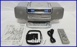 Panasonic RX-MDX81 radio cassette CD MD player AM FM boombox JAPAN silver light