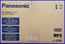 Panasonic Rx-d55gc-k Portable CD Mp3 & Usb Player Black Brand New