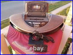 Panasonic Rx-ed707 Dual Cassette & CD Player Boombox Ghetto Blaster Tested