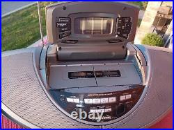 Panasonic Rx-ed707 Dual Cassette & CD Player Boombox Ghetto Blaster Tested