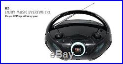 (Phantom Black) SINGING WOOD CD Boombox Portable/w Bluetooth USB MP3 Player