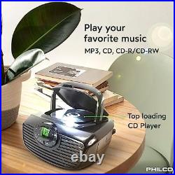 Philco Boombox Portable CD Player with Bluetooth, USB Playback and Player