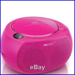 Philips AZ100C Pink Portable FM Radio CD CD-R CD-RW Player/Boombox/Aux in MP3