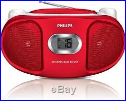 Philips AZ105R/05 Portable CD Player Soundmachine with FM Tuner and Line-In for