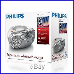 Philips AZ127/05 Portable Boombox Tape Deck, CD Player, CD/CD-RW, FM Radio
