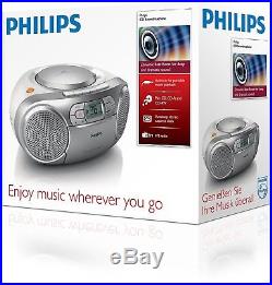 Philips AZ127/05 Silver/white Portable CD/Cassette Player With FM Radio And