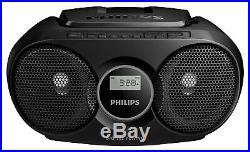Philips AZ215B Portable CD Player with Radio, Jack (3.5 mm), Compact Black
