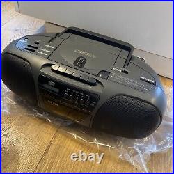 Philips ND 650 NEW Portable Stereo Boombox. CD Radio AM/FM Cassette Recorder