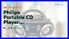 Philips Portable CD Player Boombox Bluetooth Stereo Sound System Mp3 Fm Radio Usb Input Au