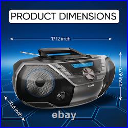 Philips Portable CD Player Boombox Bluetooth with Cassette Player All in One Pow