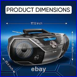 Philips Portable CD Player Boombox, Bluetooth with Cassette Radio. USB. MP3