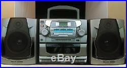 Phillips AZ2750 Portable Boombox CD Player Stereo Dual Cassette System