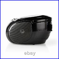 Portable 9W MP3 CD Player Boombox Stereo Bluetooth AUX FM Radio USB Port Black