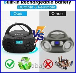 Portable Bluetooth CD Boombox, Mini Small CD Player with Remote Control