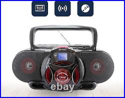Portable Bluetooth, MP3/CD AM/FM Stereo Radio Cassette Player/Recorder