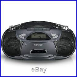 Portable Boombox CD Cassette MP3 Player Recorder AM FM Radio Digital Aux Audio