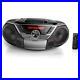 Portable Boombox CD Player Bluetooth FM Radio MP3 Mega Bass Reflex Black/Red