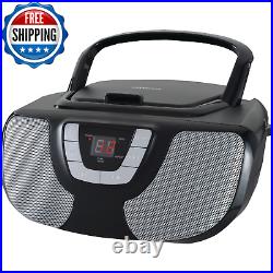Portable CD Player / AM / FM Radio Boombox Built in Speaker LED Display Black