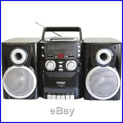 Portable CD Player AM FM Radio Cassette Twin Detachable Speakers LCD Display New