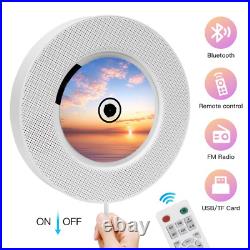 Portable CD Player Bluetooth FM Radio Wall Mount Music Player Home Audio Boombox