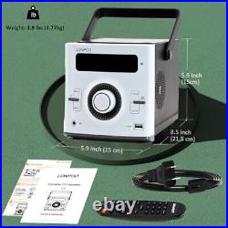 Portable CD Player Boombox 20W for Outside, Built-in Rechargeable White+black